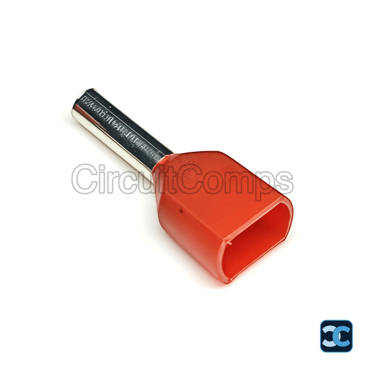 JG-TE1008 2×1.0mm² Insulated Twin Cord End Terminal 8mm Red