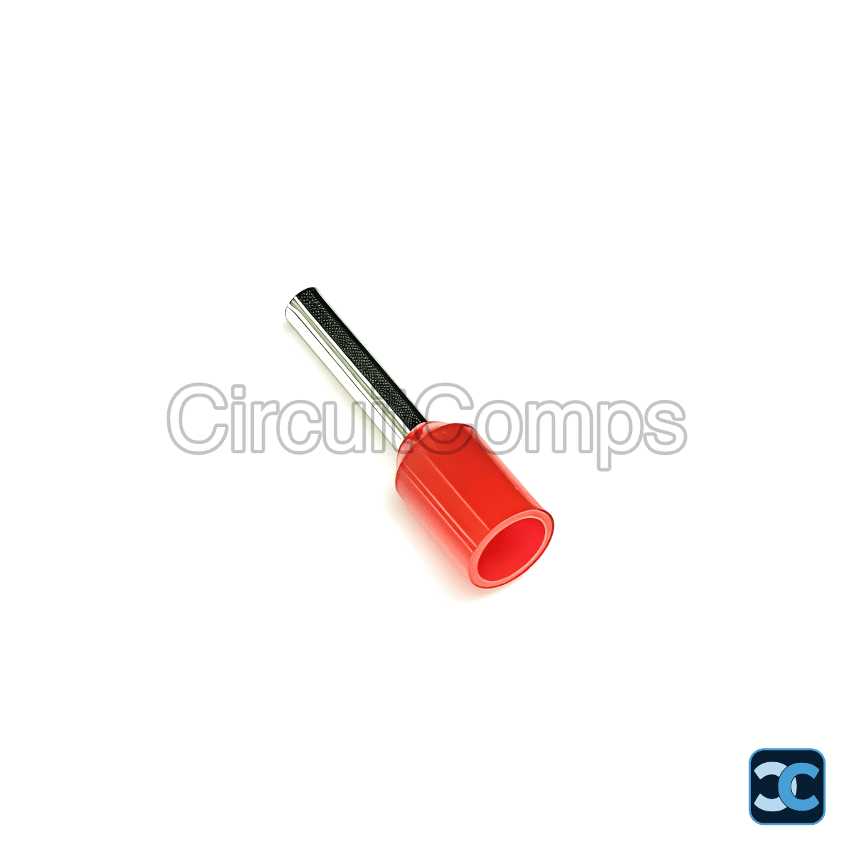 JIGO JG-E1008 1mm² Wire Ferrule 1.5mm ID Red Insulated Terminal