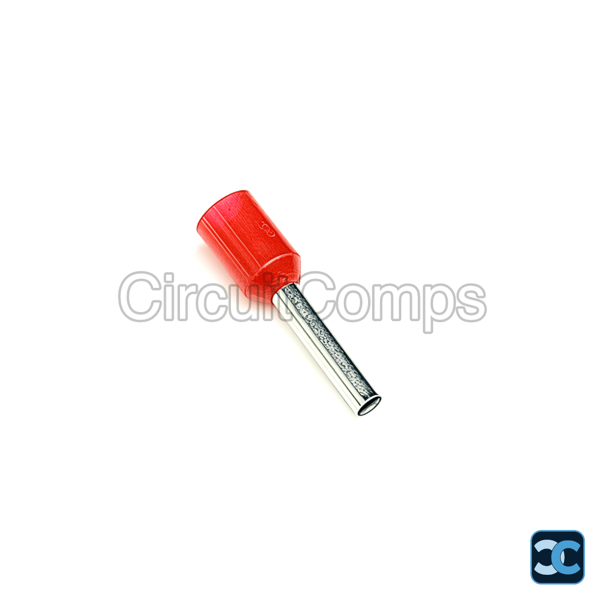 JIGO JG-E1008 1mm² Wire Ferrule 1.5mm ID Red Insulated Terminal