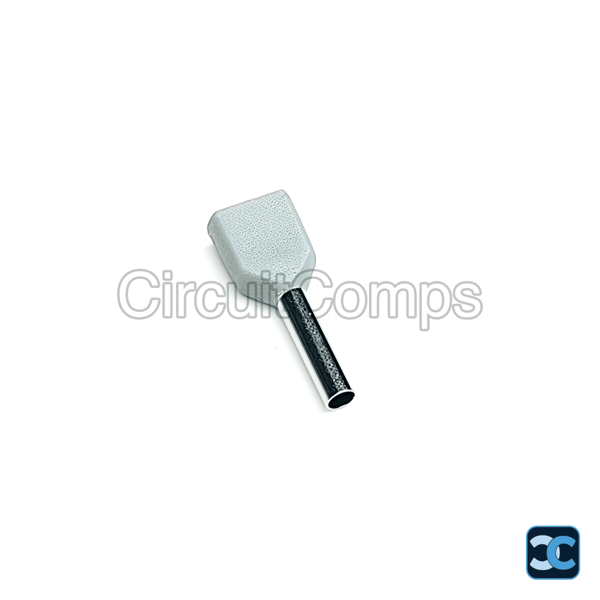 JIGO JG-TE7508 2×0.75mm² Insulated Twin Cord End Terminal 8mm Grey
