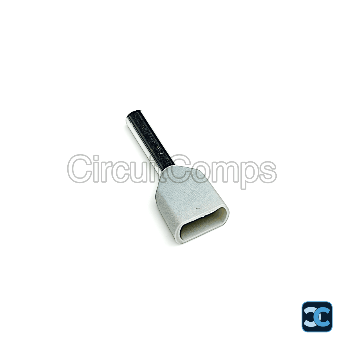 JIGO JG-TE7508 2×0.75mm² Insulated Twin Cord End Terminal 8mm Grey
