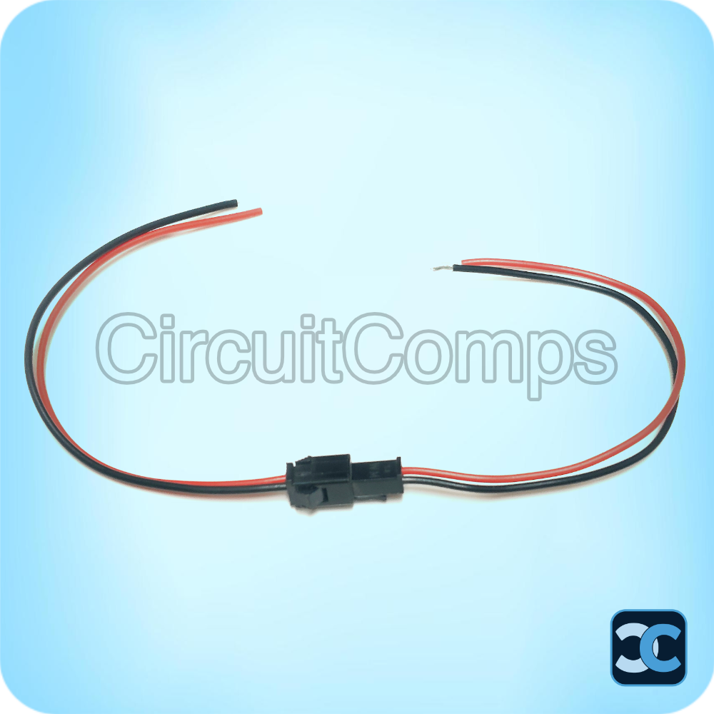 JST SM 2 Pin Connector 2.54mm Pitch with Wire 14cm Male Female