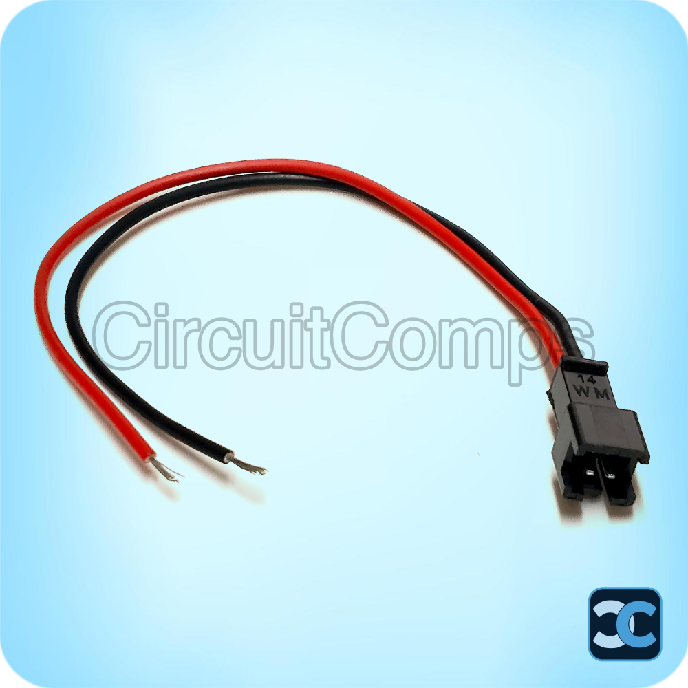 JST SM 2 Pin Connector 2.54mm Pitch with Wire 14cm Male Female