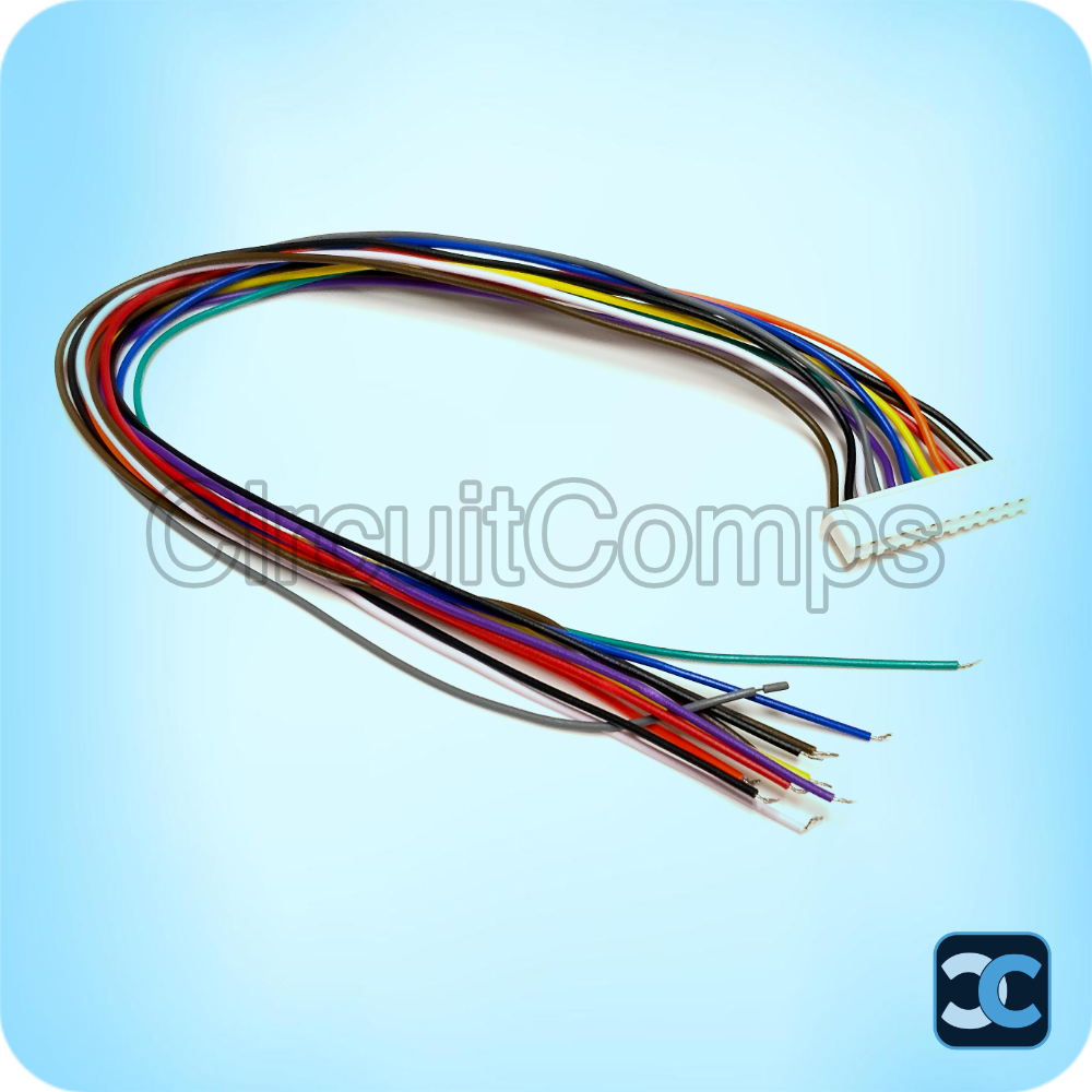 JST XH 12 Pin Female Connector 2.5mm Pitch with 30cm Wire