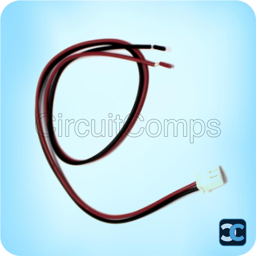 JST XH 2 Pin Female Connector 2.5mm Pitch with 30cm Wire