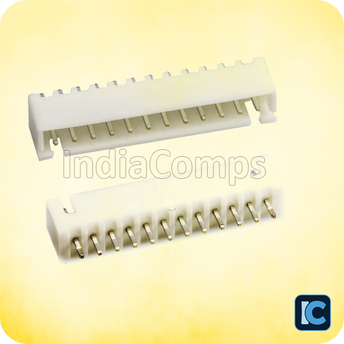 12-Pin JST XH 2.5mm Top Entry Connector – Vertical Mount