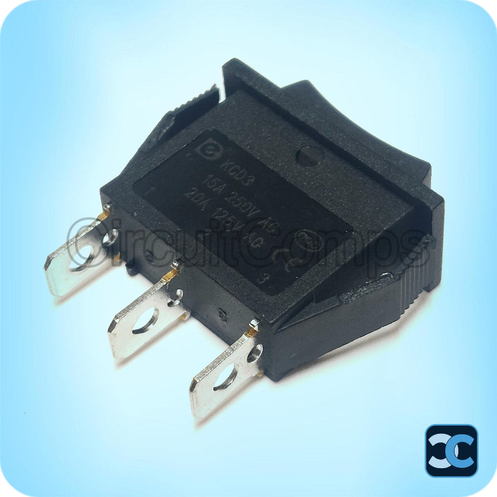 KCD3-103 Rocker Switch SPDT 3 Pin ON-OFF-ON 20A