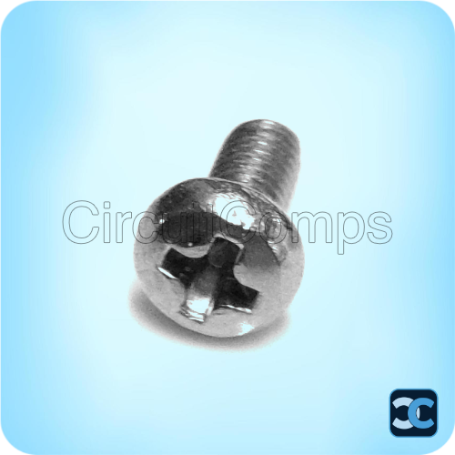 M2.5x6mm Phillips Pan Head Screw SS304 Stainless Steel