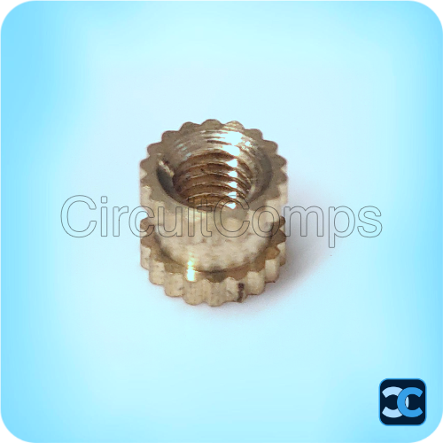 M3x5mm Brass Threaded Insert 3mm ID 4.4mm OD Knurled