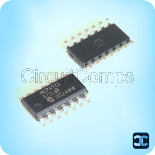 MCP4922-E/SL Dual 12-Bit DAC IC SPI SOIC-14 Microchip