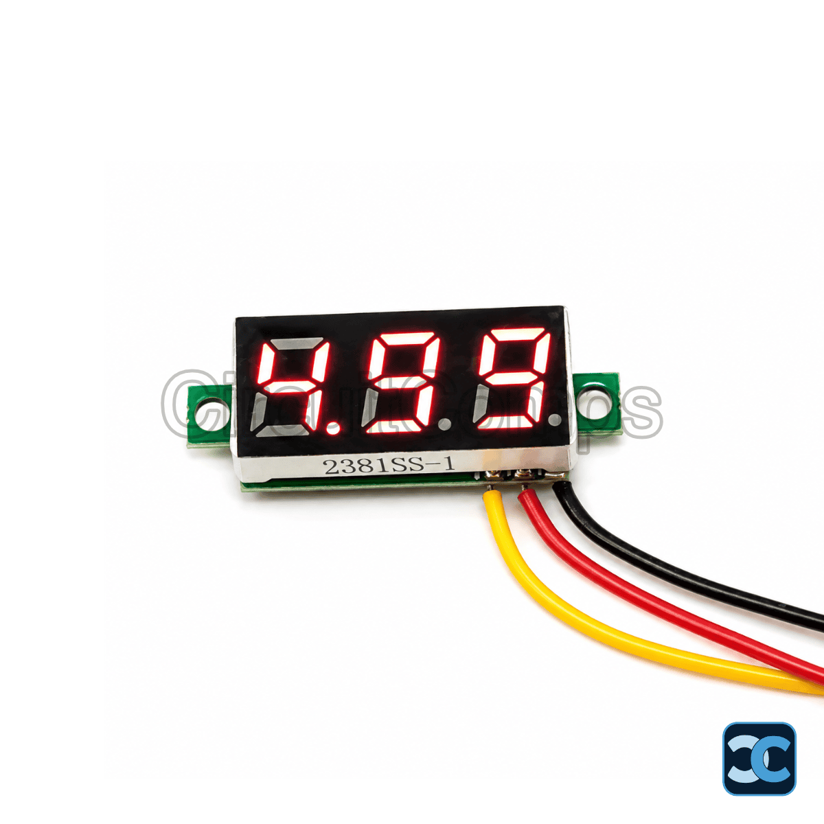 Mini 0.28 inch 3-Wire Red LED Digital Voltmeter (DC 0-100V)