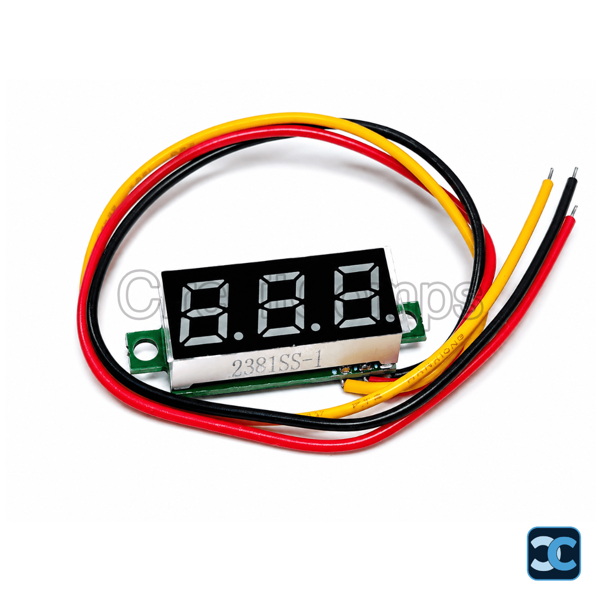 Mini 0.28 inch 3-Wire Red LED Digital Voltmeter (DC 0-100V)