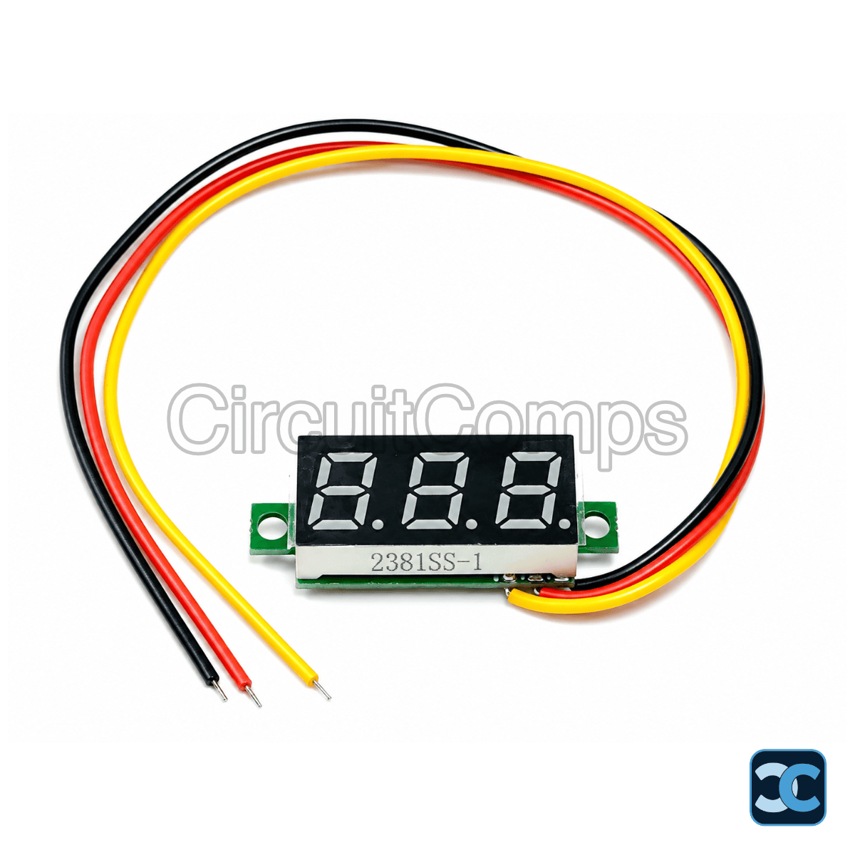 Mini 0.28 inch 3-Wire Red LED Digital Voltmeter (DC 0-100V)