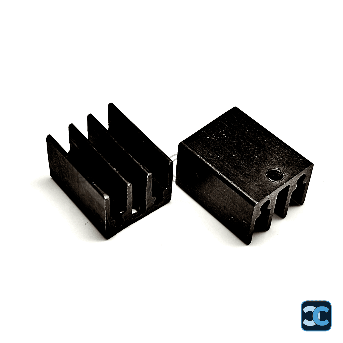 PI49 Black Anodized Aluminium Heat Sink for TO-220 – 4-Fin 22x16x12.5mm