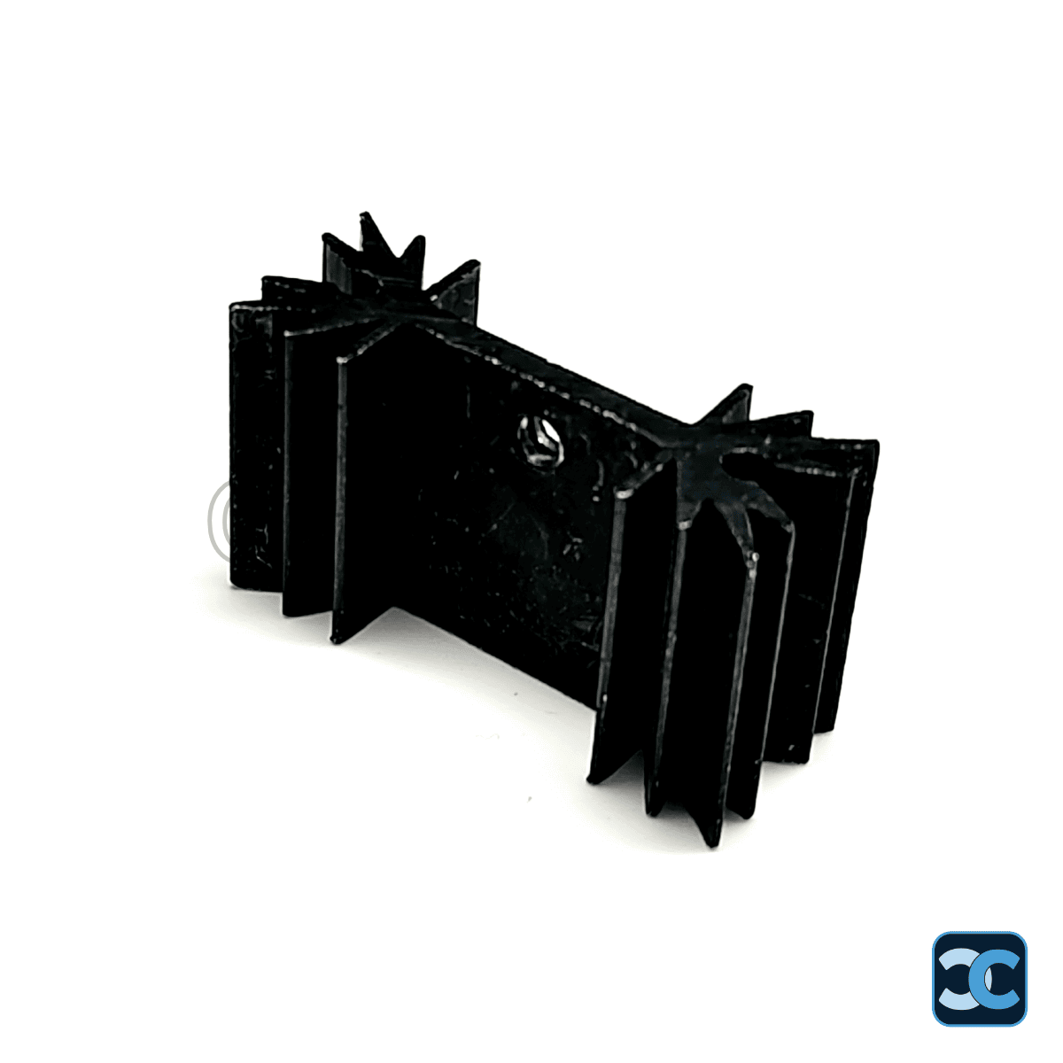 PI51 20mm Black Anodized Aluminium Heat Sink for TO-220 – MOSFETs & Voltage Regulators