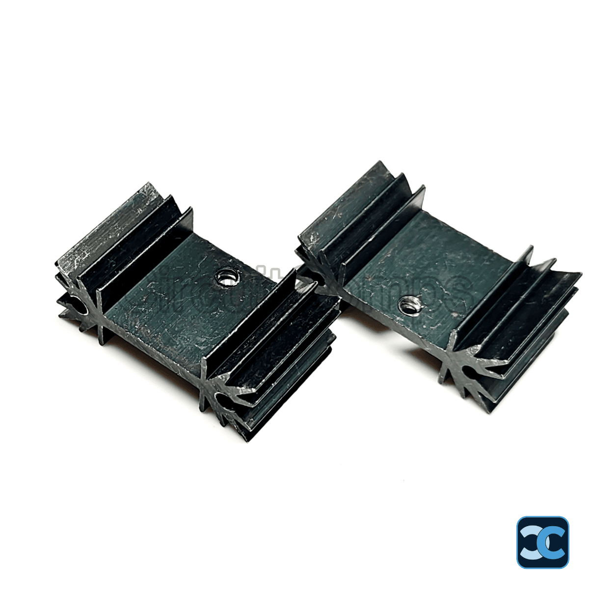 PI51 20mm Black Anodized Aluminium Heat Sink for TO-220 – MOSFETs & Voltage Regulators
