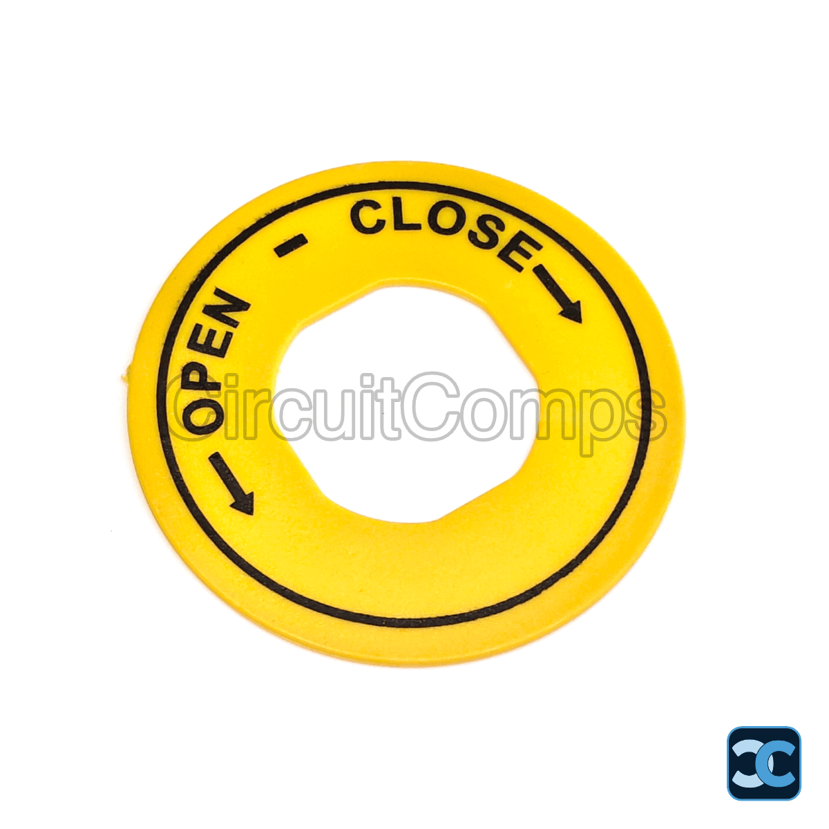 Panel Lock Yellow PVC Label 2mm Plastic Open Close Industrial Customized