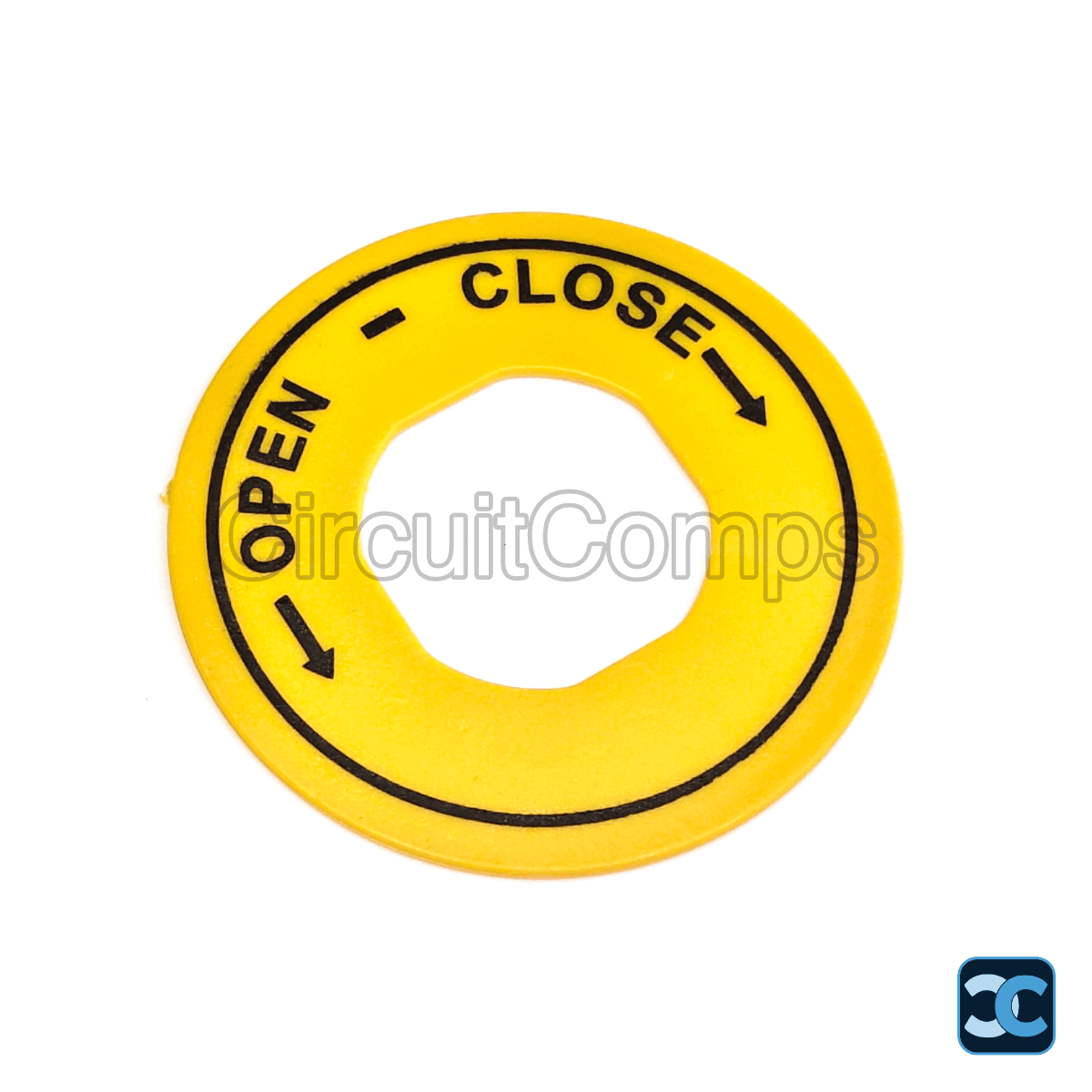 Panel Lock Yellow PVC Label 2mm Plastic Open Close Industrial Customized