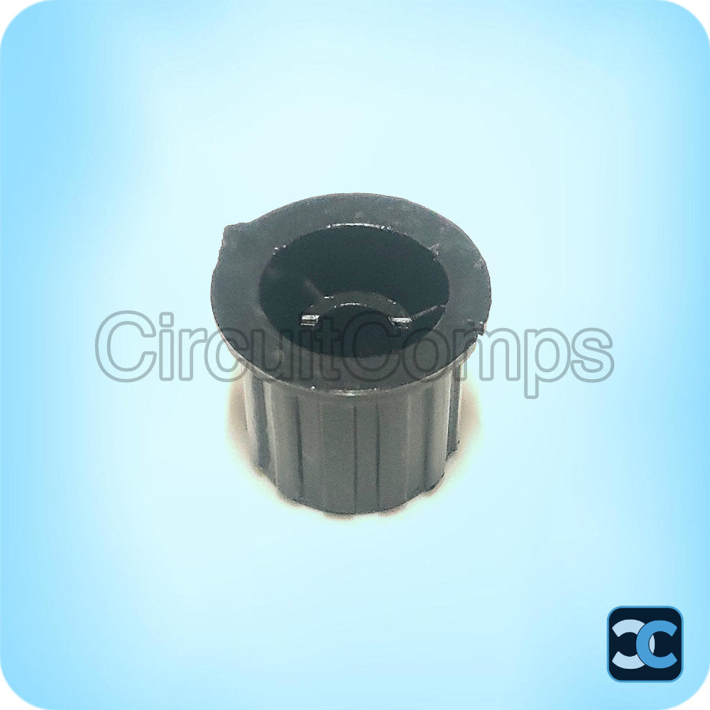 Black Potentiometer Knob – Black (Push-Fit, 6mm Shaft Compatible)