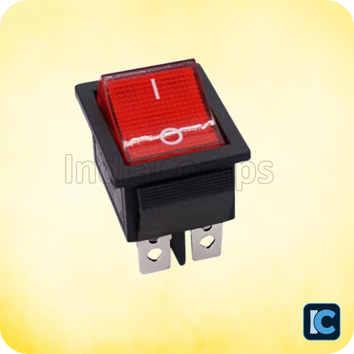 16A 250V AC DPST ON-OFF Rocker Switch – Snap-In Panel Mount KCD4 with Light