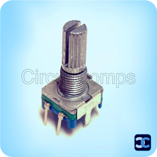 EC11 Rotary Encoder 20mm Knurled Shaft with Push Switch