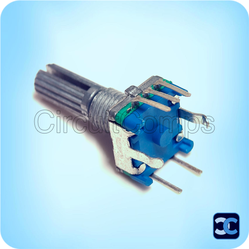 EC11 Rotary Encoder 20mm Knurled Shaft with Push Switch