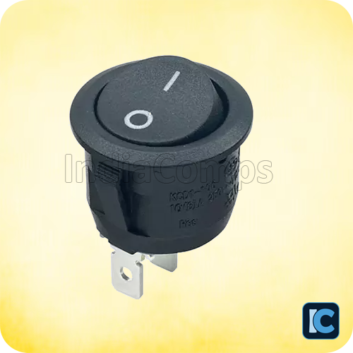 Round Rocker Switch KCD1-108 3A@250VAC ON/OFF SPST Snap in Panel