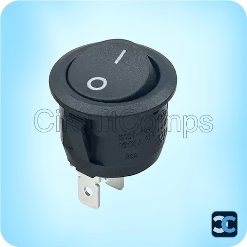 Buy Round Rocker Switch KCD1-108 3A@250VAC ON/OFF SPST Snap in Panel ...