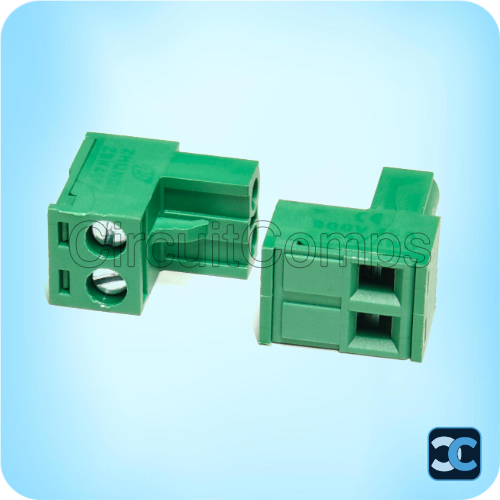 Xinya XY2500 2 Pin 5.08mm Female Right Angle Pluggable Terminal