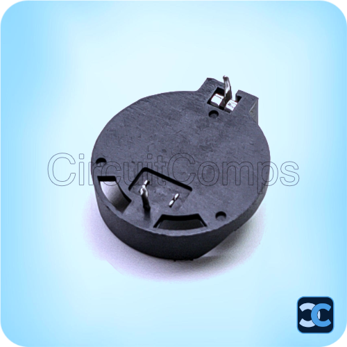 CR2032 Battery Holder | Top Spring Arm PCB Mount Coin Cell Holder