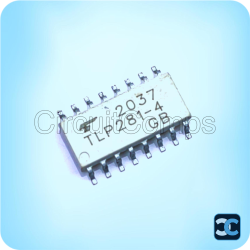 TLP281-4 Transistor Output Optocoupler IC (Toshiba) – SOIC-16 SMD