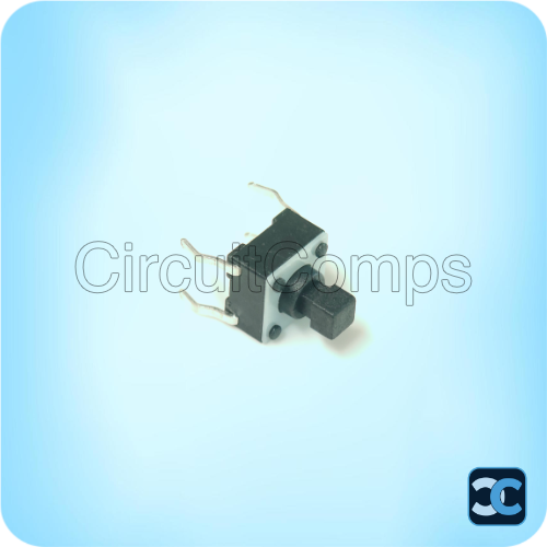 Tactile Switch 6x6x7.3mm Square Head 2.4mm Stem 4 Pin Through Hole