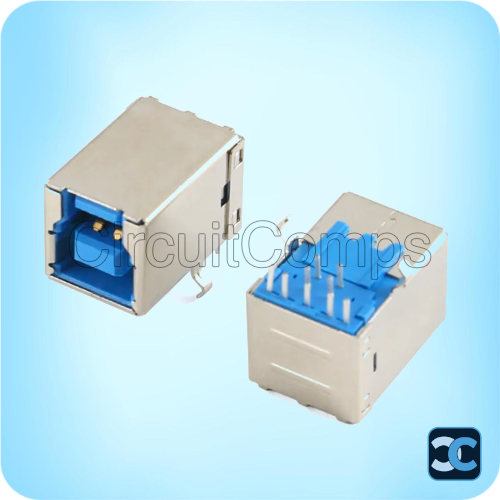 USB 3.0 Type B Male Connector – 9-Pin Right Angle