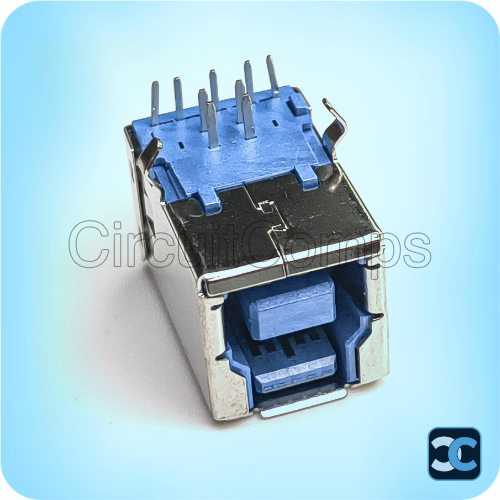 USB 3.0 Type B Male Connector – 9-Pin Right Angle