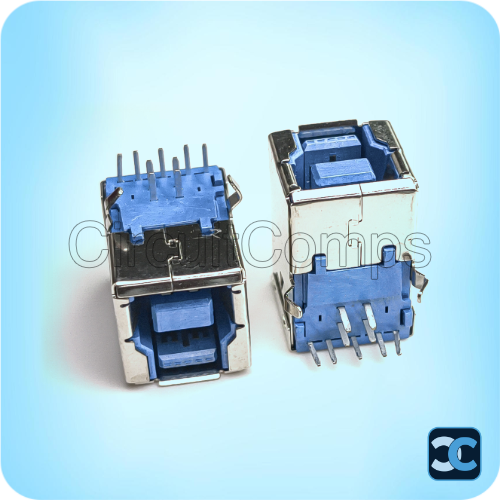 USB 3.0 Type B Male Connector – 9-Pin Right Angle