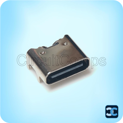 USB Type-C 6 Pin Female Connector Through Hole