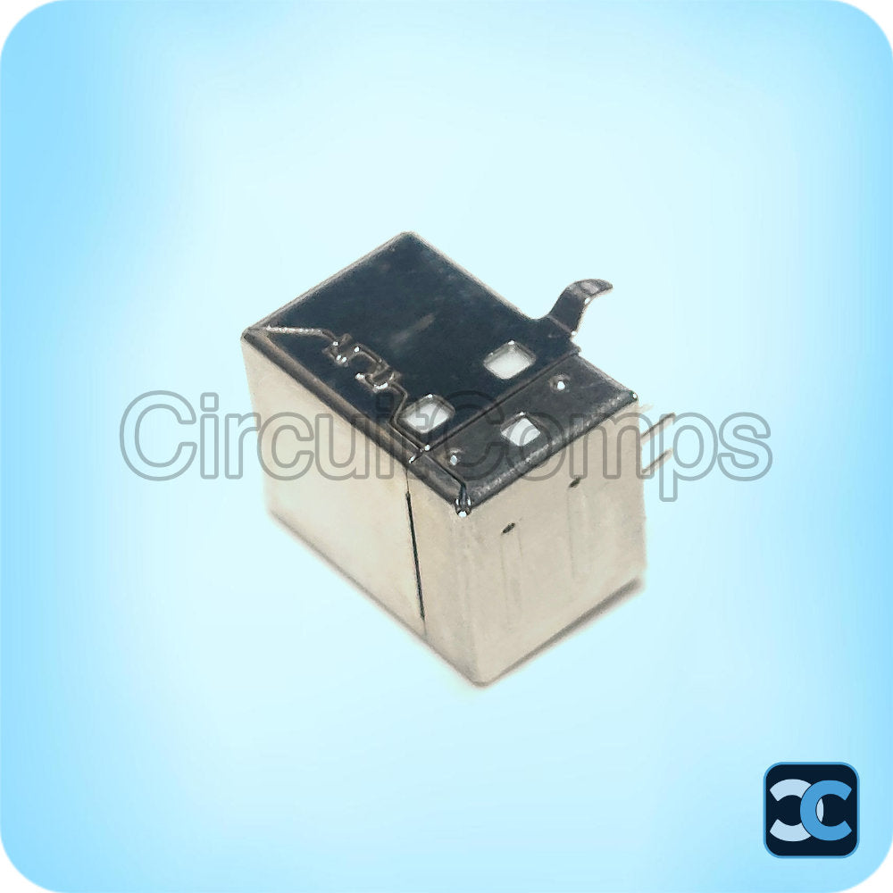 USB Type B Female Connector Right Angle PCB Mount 4 Pin