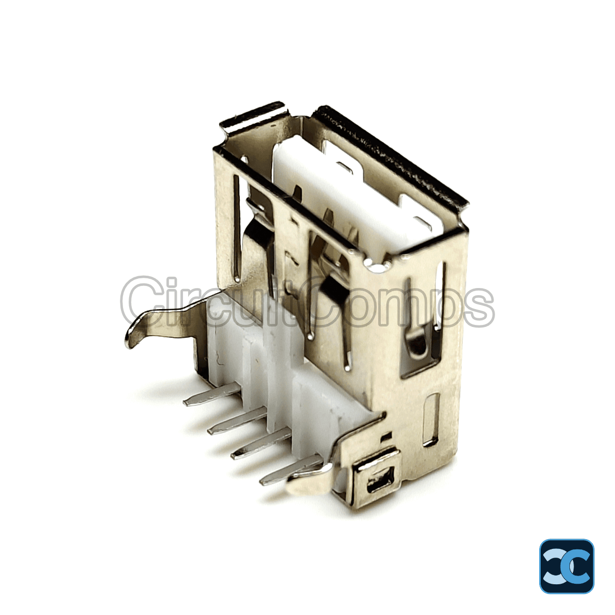 USB Type A Female Right Angle PCB Connector USB 2.0 4 Pin