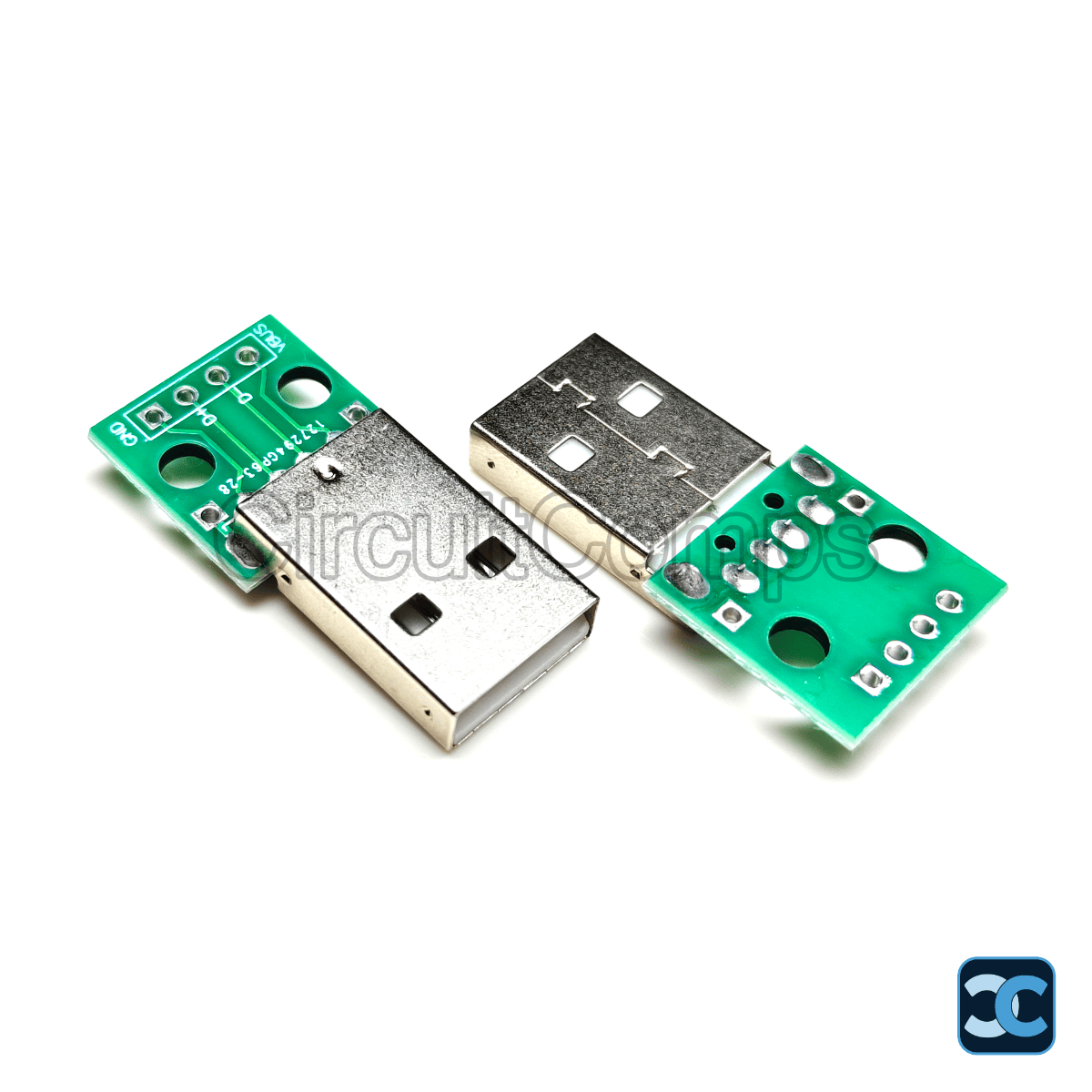 USB Type A Male Breakout Board 4 Pin 2.54mm PCB Adapter