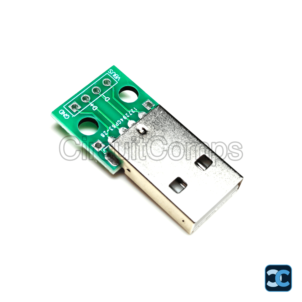 USB Type A Male Breakout Board 4 Pin 2.54mm PCB Adapter
