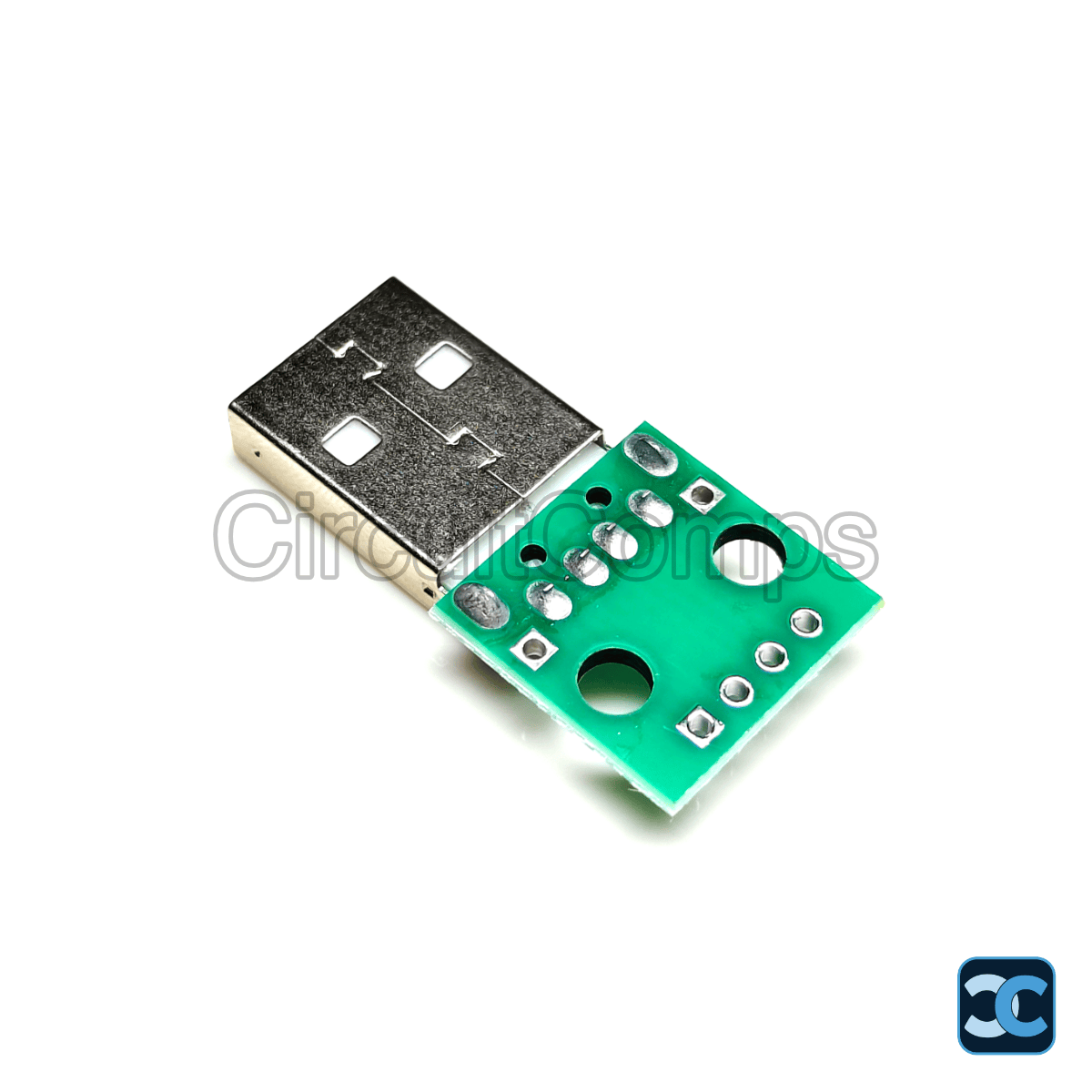USB Type A Male Breakout Board 4 Pin 2.54mm PCB Adapter