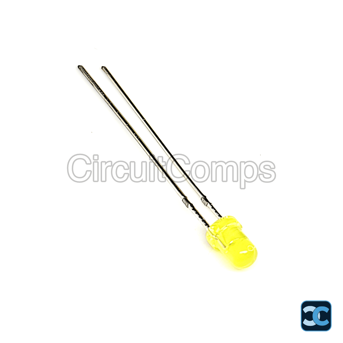 Yellow LED 3mm Round Diffused Through Hole 1.5V-3V
