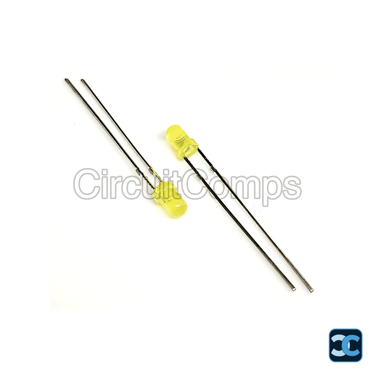 Yellow LED 3mm Round Diffused Through Hole 1.5V-3V